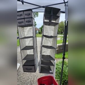 2 Hanging closet organizers